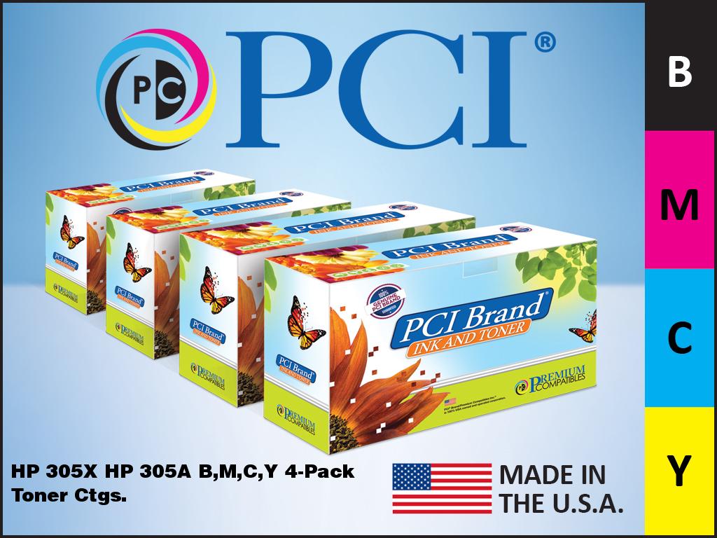 PCI REMAN 305X/305A BMCY 4-PK TONER SET