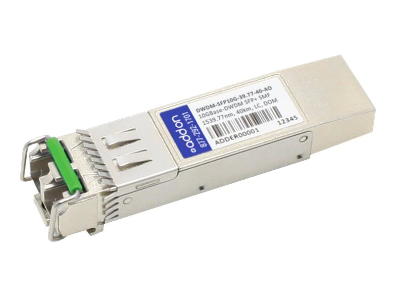THIS CISCO DWDM-SFP10G-39.77 COMPATIBLE SFP+ TRANSCEIVER PROVIDES 10GBASE-DWDM T